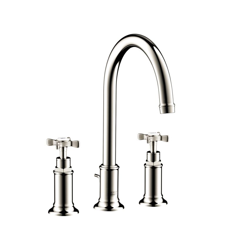 Hansgrohe 16513831 Axor Montreux Widespread Faucet Cross Handles Polished Nickel 1