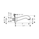 Hansgrohe 13413831 Metris C Tub Spout Polished Nickel 2