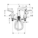Hansgrohe 31073921 Metris C Widespread Faucet Rubbed Bronze 2
