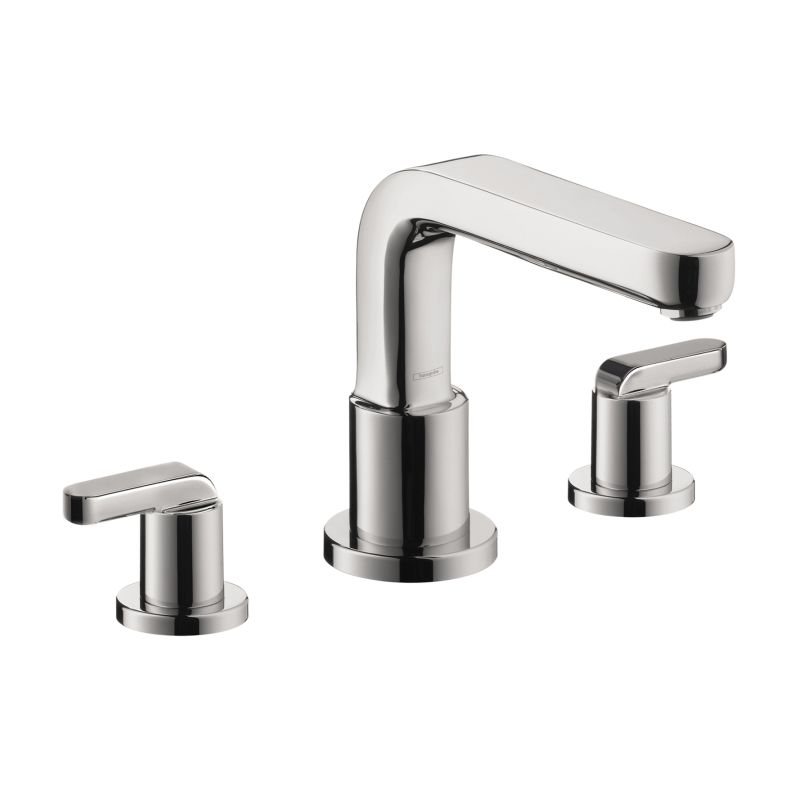 Hansgrohe 31438001 Metris S 3 Hole Roman Tub Set Lever Handles Chrome 1