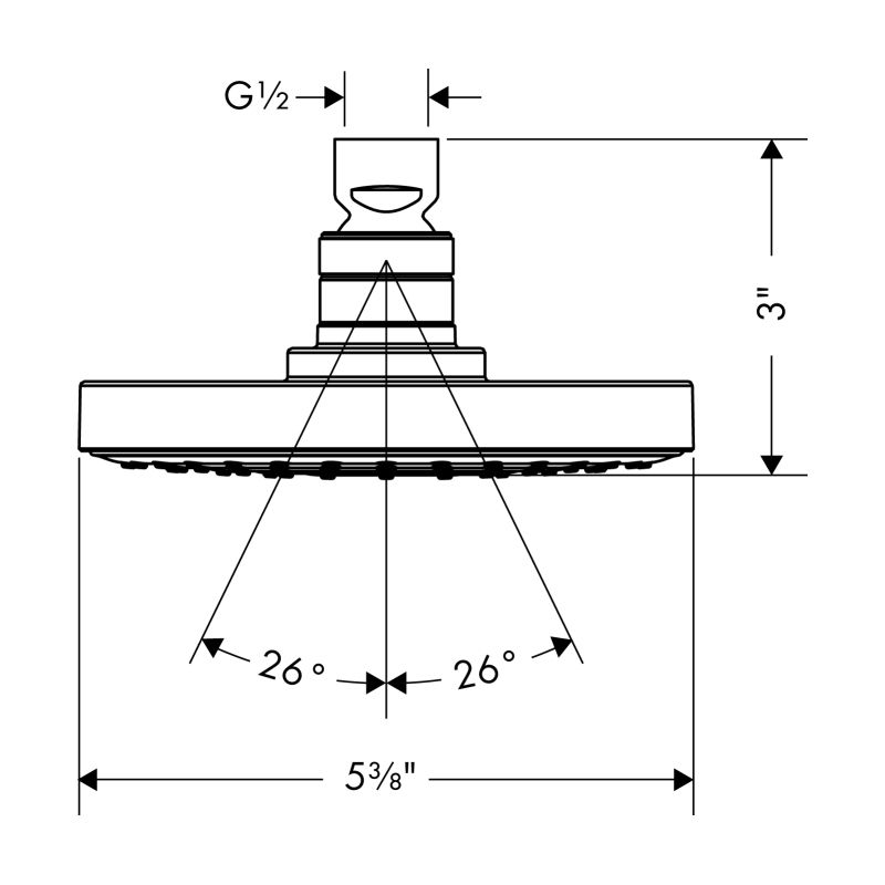 Hansgrohe 04342000 Raindance S 150 1 Jet Showerhead Chrome 2