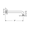 Hansgrohe 27422921 Raindance Showerarm 9" Rubbed Bronze 2