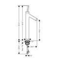 Hansgrohe 10129001 Axor Starck Tall Lavatory Mixer Without Pop-Up Chrome 2