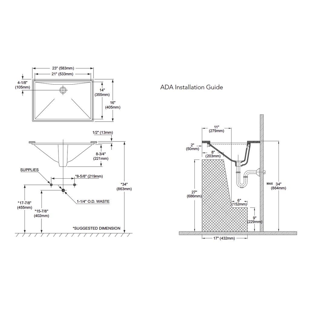 TOTO LT93112 Lloyd Undercounter Lavatory 3