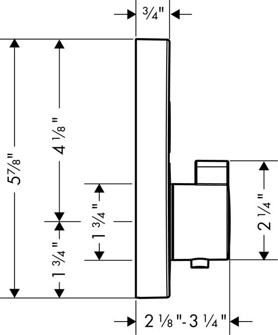 Hansgrohe 15743821 Axor ShowerSelect Thermostatic 2 Function Trim Round Brushed Nickel 2