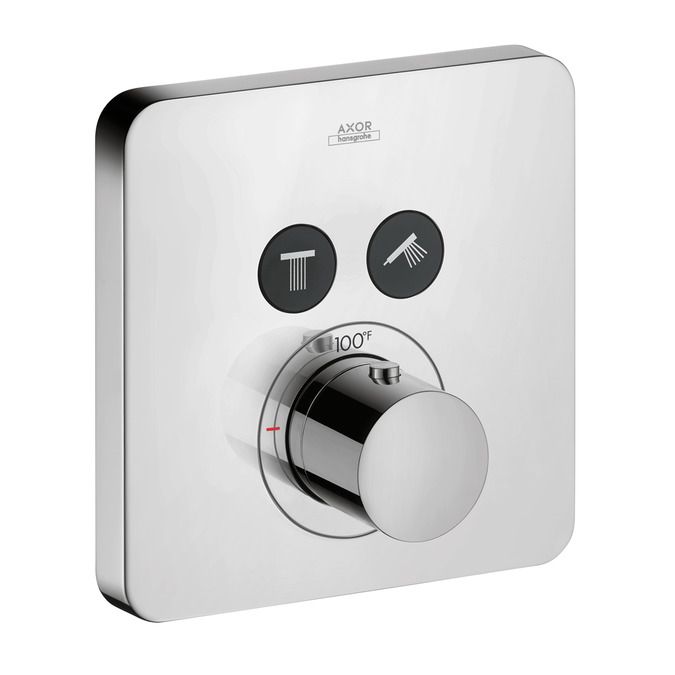Hansgrohe 36707001 Axor ShowerSelect SoftCube Thermostatic 2 Function Trim Chrome 1