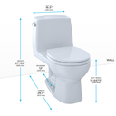 TOTO MS853113 Ultimate One Piece Round Toilet Colonial White 4
