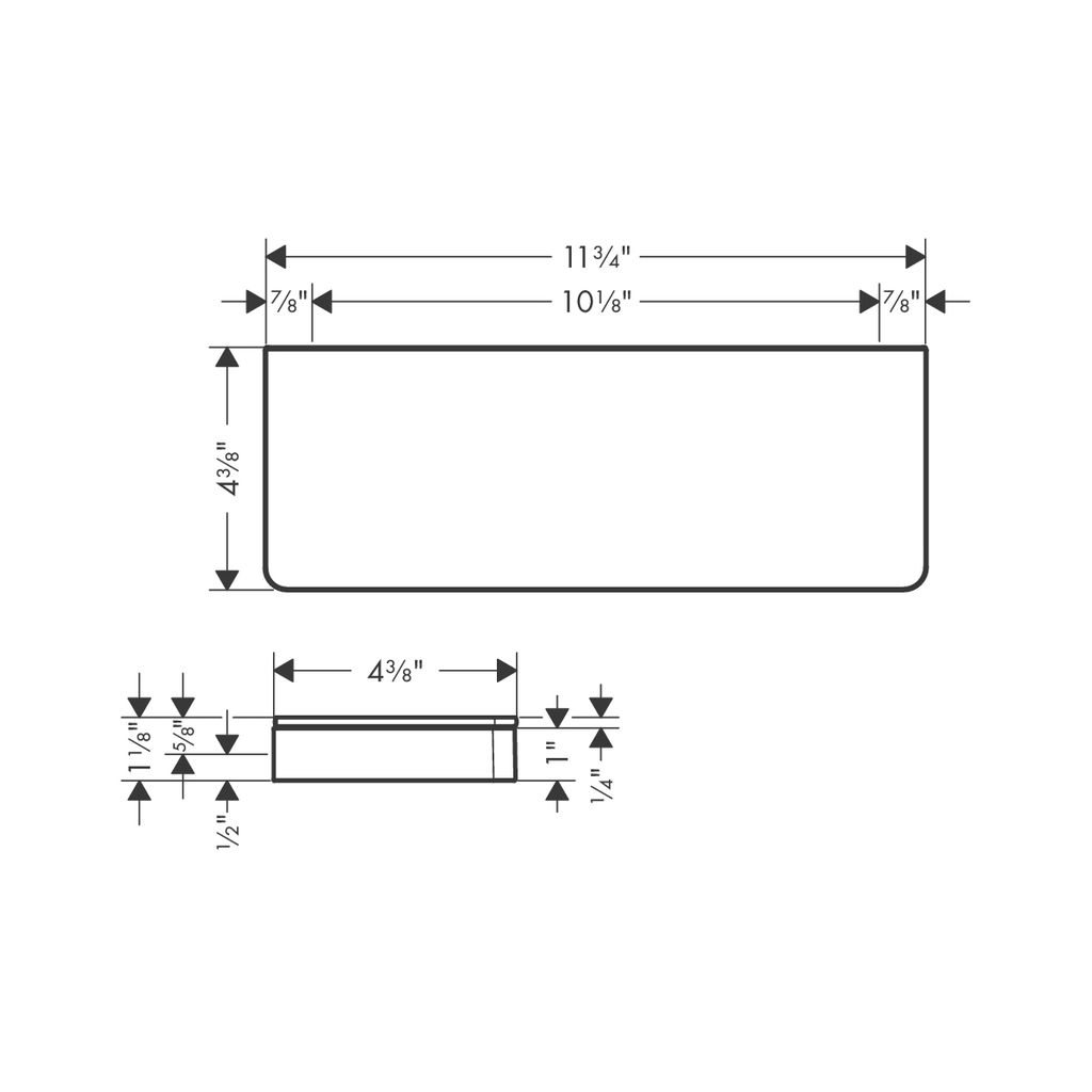 Hansgrohe 42838820 Axor Universal Shelf Brushed Nickel 2