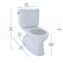 TOTO CST474CUFG Vespin II 1G Two Piece Elongated Toilet Cotton 3