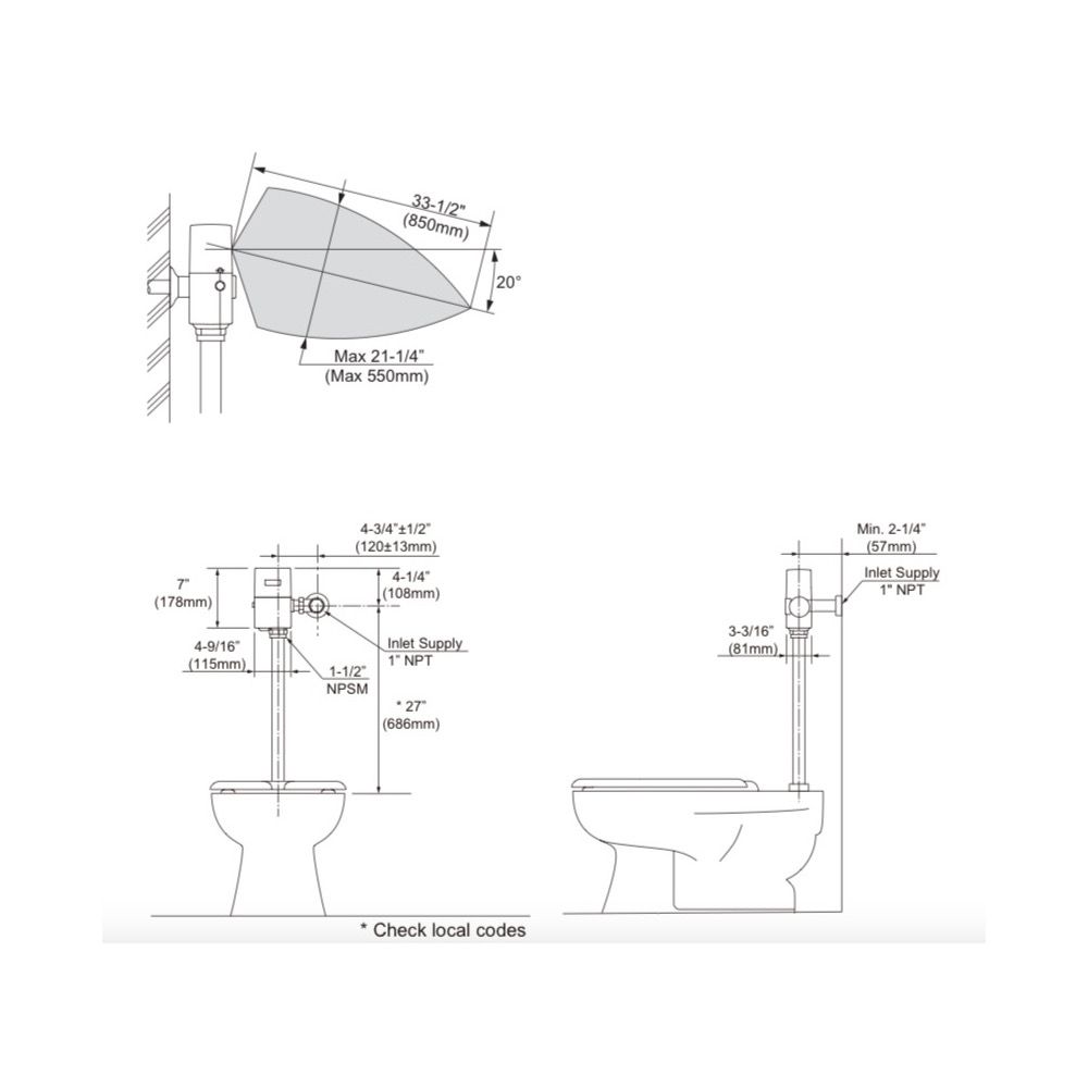 TOTO TET6LA32 EcoPower High Efficiency Toilet Flush Valve 2