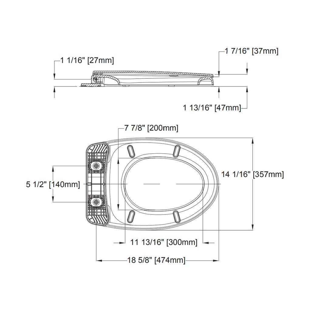 TOTO SS124 SoftClose Elongated Toilet Seat Bone 2