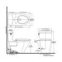 TOTO MS626124CEFG Aimes One Piece Elongated Toilet WASHLET Connection Colonial White 2