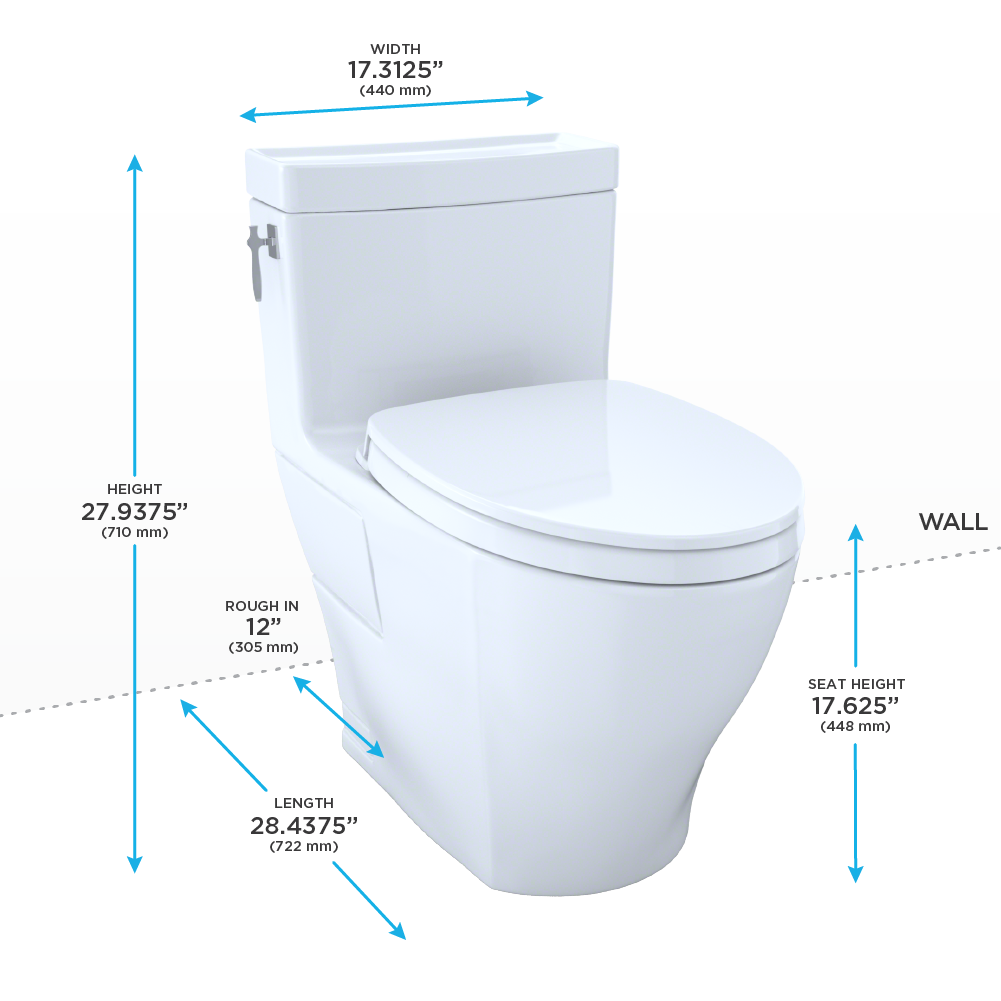 TOTO MS626124CEFG Aimes One Piece Elongated Toilet WASHLET Connection Bone 4