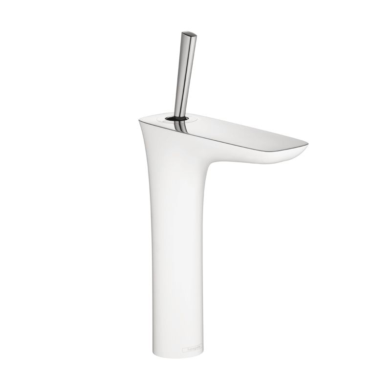 Hansgrohe 15081401 PuraVida 200 Single Hole Faucet Without Pop-Up Chrome White 1