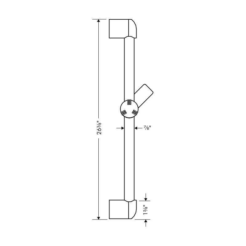 Hansgrohe 06890920 Unica E Wallbar 24" Rubbed Bronze 2