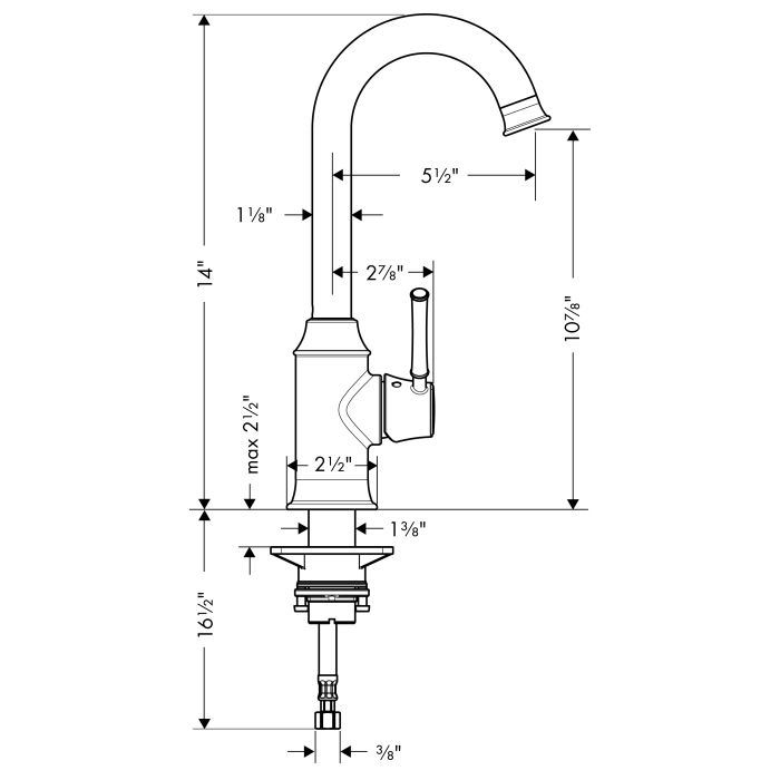 Hansgrohe 04217800 Talis C Bar Kitchen Faucet Steel Optik 2