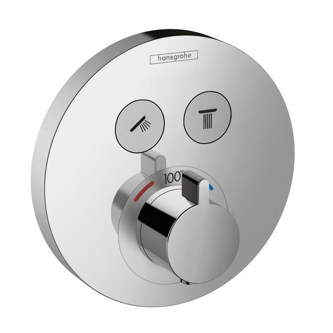 Hansgrohe 15743001 Axor ShowerSelect Thermostatic 2 Function Trim Round Chrome 1