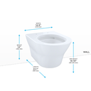 TOTO CWT486MFG Maris Wall Hung Elongated Toilet DUOFIT In Wall Tank System Copper Supply White 4