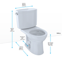 TOTO CST453CEFRG Drake II Two Piece Round Toilet Cotton Right Hand 4