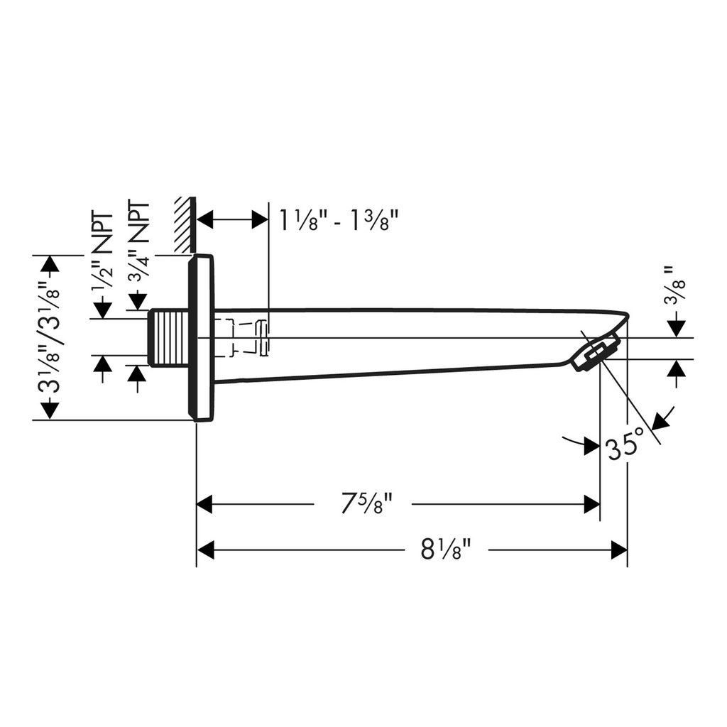 Hansgrohe 71410821 Logis Tub Spout Brushed Nickel 2