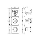 Hansgrohe 36704001 Axor Citterio E Thermostatic 3 Function Trim Module Chrome 2