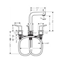 Hansgrohe 72130001 Talis S Widespread Faucet 150 With Drain Chrome 2