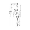 Hansgrohe 72813801 Talis S HighArc Pull Down Kitchen Faucet Steel Optic 2