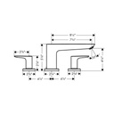 Hansgrohe 71747001 Talis E 3 Hole Roman Tub Set Trim Chrome 2