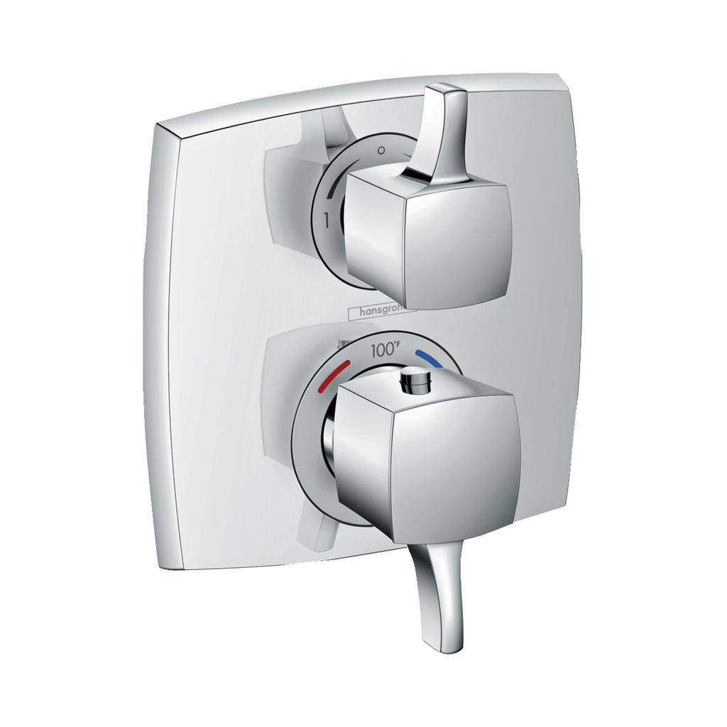 Hansgrohe 15714001 Ecostat Classic Thermostatic Trim Volume Control Diverter Chrome 1