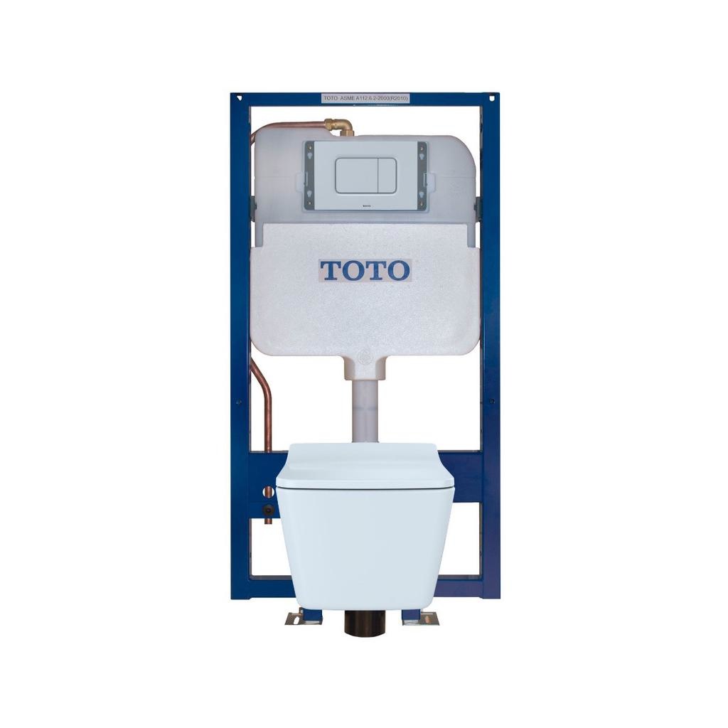 TOTO CWT449249CMFG SP Wall Hung Toilet With In-Wall Tank System Matte Silver 1