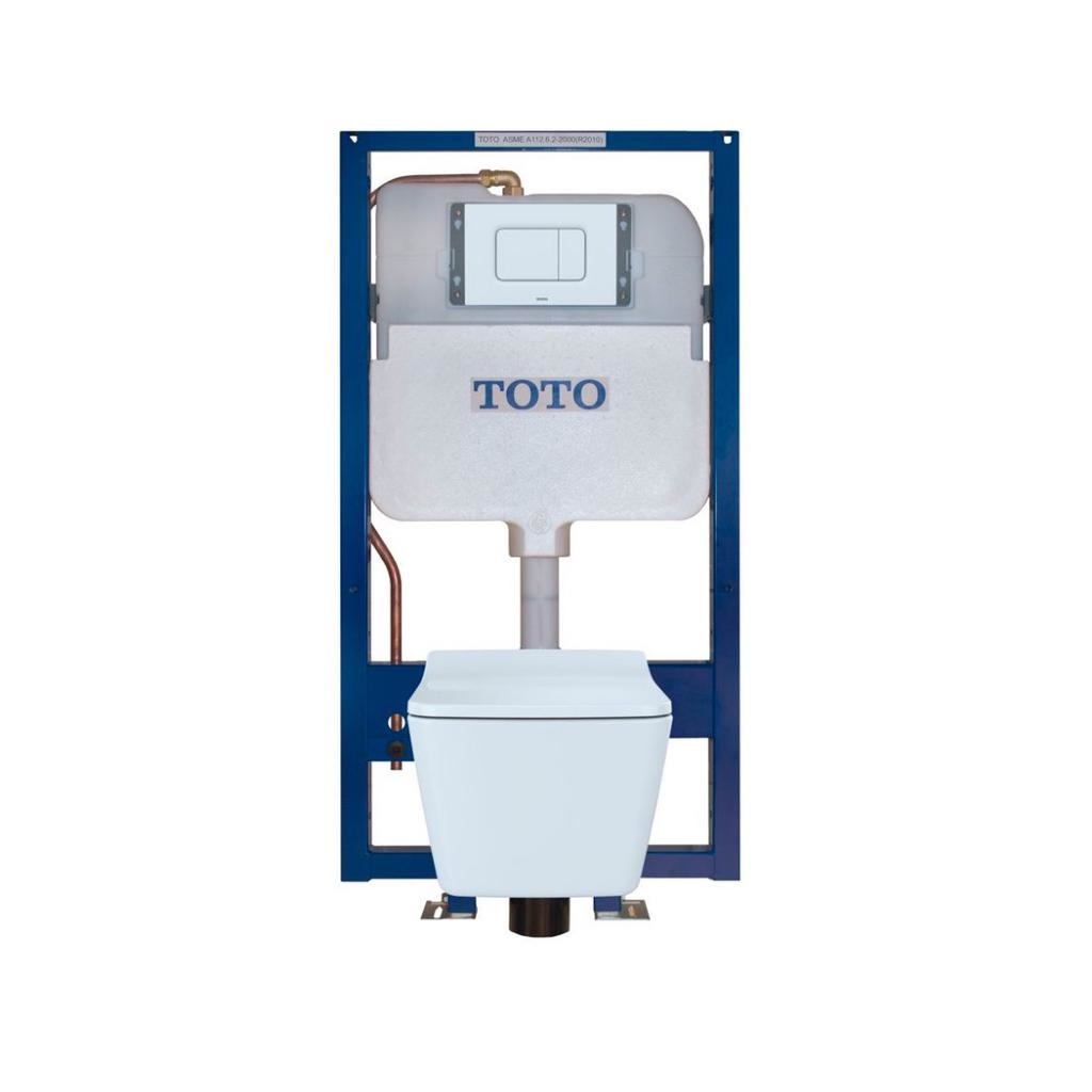 TOTO CWT449249CMFG SP Wall Hung Toilet With In-Wall Tank System White 1