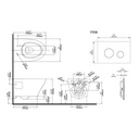 TOTO CWT428CMFG EP Wall Hung Toilet Duofit In Wall Tank White 3