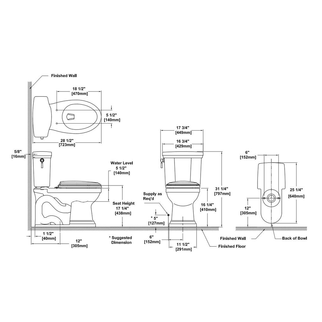 TOTO CST404CEF Promenada II 1G Two Piece Toilet Ebony 3