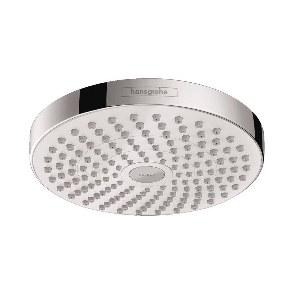 Hansgrohe 04388400 Croma Select S Showerhead 180 2 Jet Chrome White 1