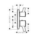 Hansgrohe 15727821 Ecostat Classic Thermostatic Trim With Volume Control Brushed Nickel 2