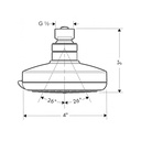 Hansgrohe 04733000 Croma 100 Showerhead E 3 Jet Chrome 2