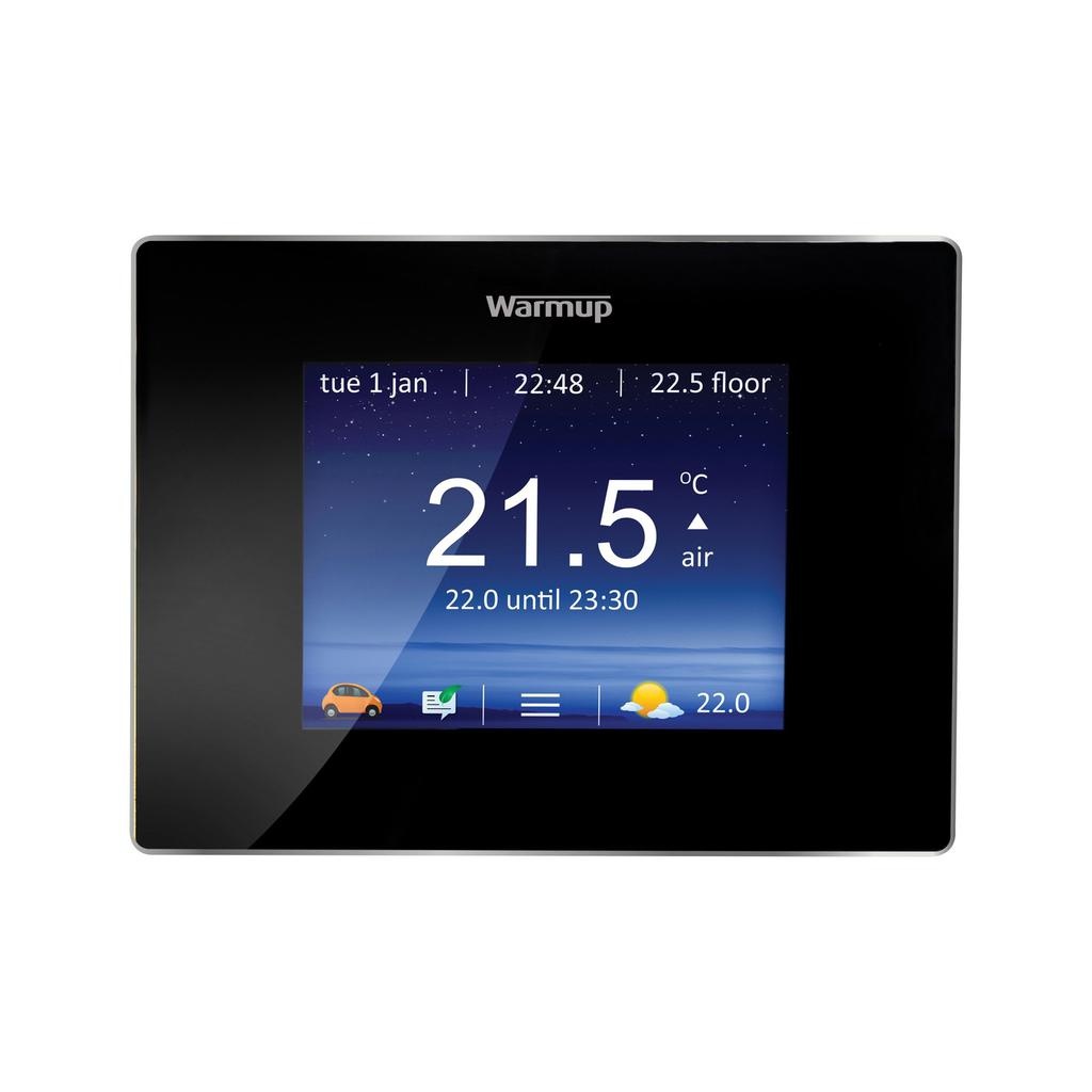 Warmup 4IE-04BL Thermostat With Floor Sensor With Wi-Fi Black 1
