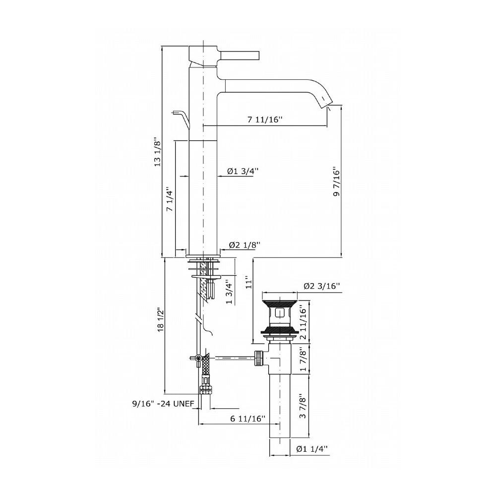 Zucchetti ZP6218.195E Pan Single Lever Basin Mixer Chrome 2