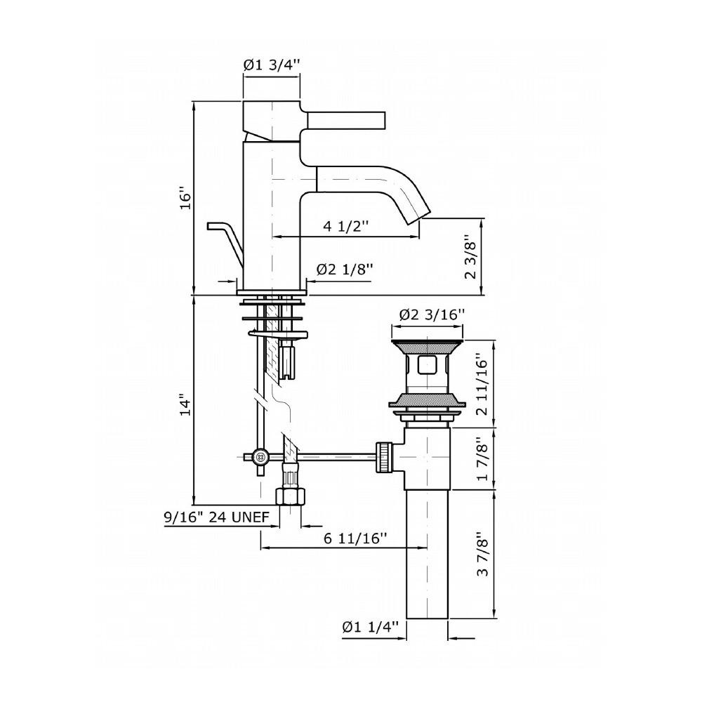 Zucchetti ZP6211.195E Pan Single Lever Basin Mixer Chrome 2
