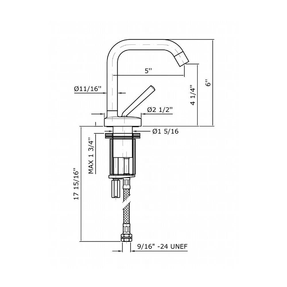 Zucchetti ZP1195.195E ISY Single Lever Basin Mixer Swivel Spout Chrome 2