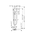 Hansgrohe 39460001 Axor Citterio Free Standing Tub Filler Chrome 2