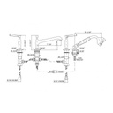 Zucchetti ZB2441.1950 Bellagio Four Hole Bath Mixer Pull Out Chrome 2