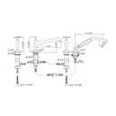Zucchetti ZB1441.1950 Bellagio Four Hole Bath Mixer Pull Out Chrome 2