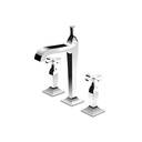 Zucchetti ZB1426.195E Bellagio Three Hole Basin Mixer High Spout Chrome 1
