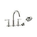 Hansgrohe 16555831 Axor Montreux 4 Hole Roman Tub Set Trim With Lever Handles Polished Nickel 1