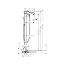 Hansgrohe 31445001 Metropol Classic Freestanding Tub Filler With Handshower Chrome 3