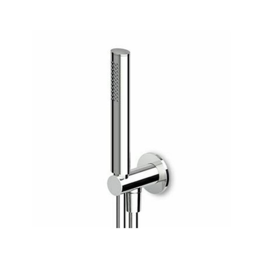 Zucchetti Z93930.1900 Hand Shower Set With Wall Mounted Support Chrome 1