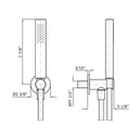 Zucchetti Z93930.1900 Hand Shower Set With Wall Mounted Support Chrome 2
