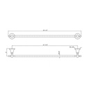 Zucchetti ZAD422 Agor Towel Holder Lenght 25 5/8" Chrome 2