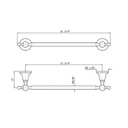 Zucchetti ZAD420 Agor Towel Holder Lenght 13 3/4" Chrome 2